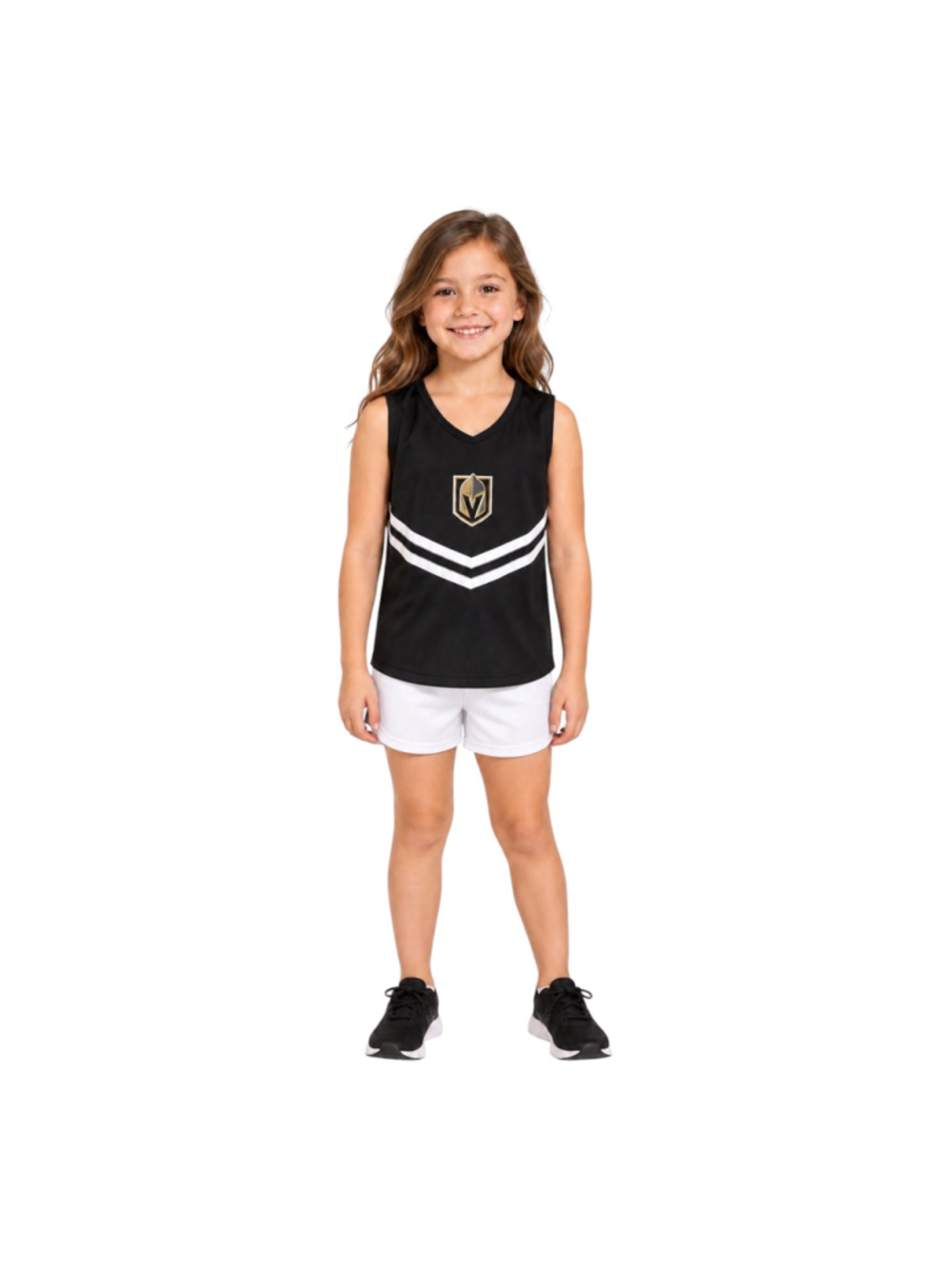 Vegas Golden Knights Youth Cheer-Style Sleeveless Top Black Size 8